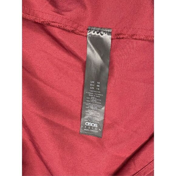 ASOS Design high neck ruffled maxi dress in berry - 14 - Picture 12 of 12